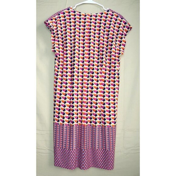 Laundry By Shelli Segal Mini Dress Short Raglan Sleeve V Neck Tunic Medium EUC - Picture 4 of 8